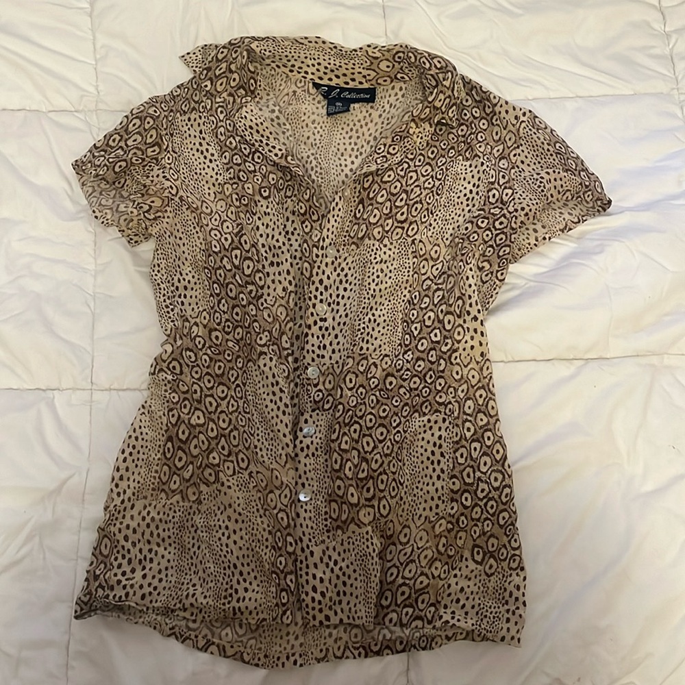 Funky printed button up